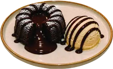 Chocolate Lava Cake at Knight & Rose Café.